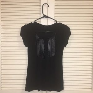 Black - Short Sleeved Top